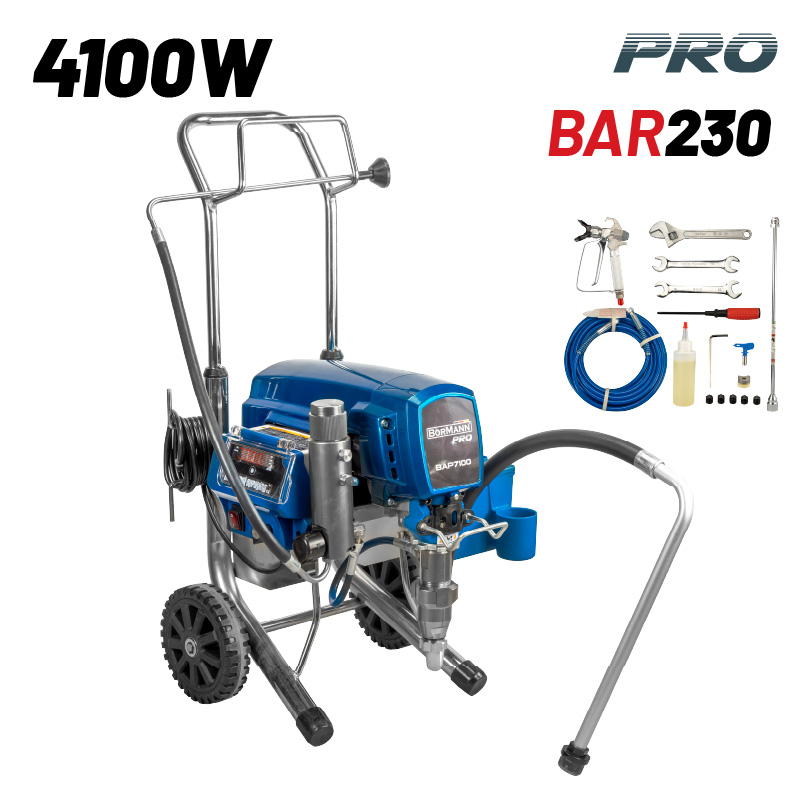 BORMANN Pro BAP7100 Ηλεκτρικό Πιστόλι Ψεκασμού Airless 4100W,5,5Lt/min,15m