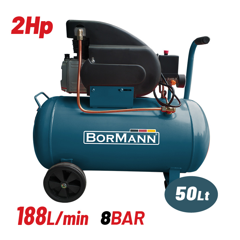 BORMANN BAT5012 Αεροσυμπιεστής Μονομπλόκ,2Hp,50L,188L/min