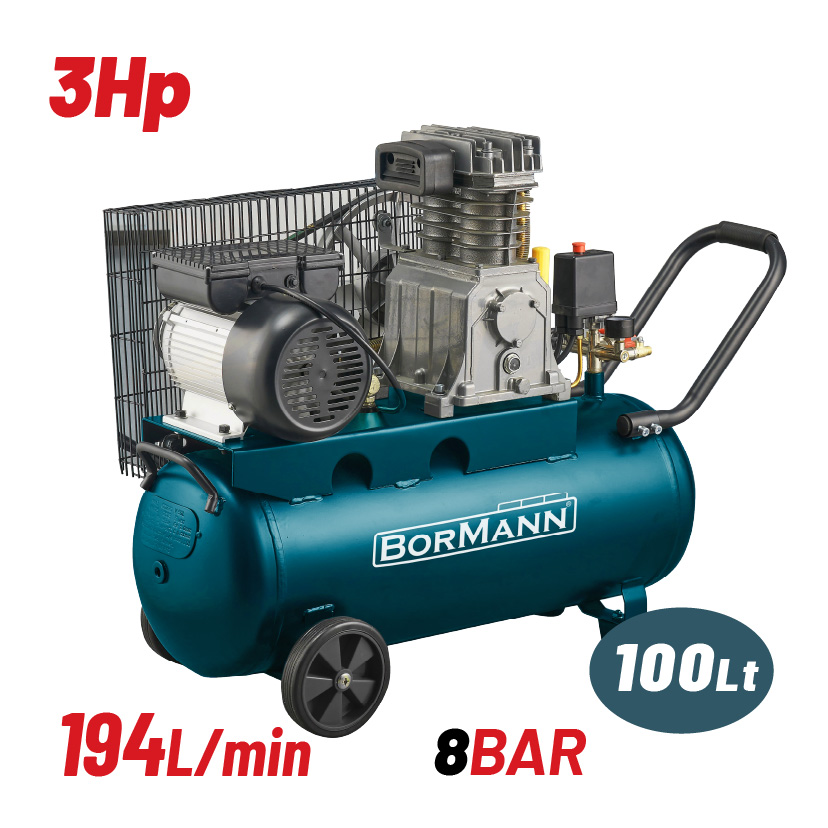 BORMANN BAT5016 Αεροσυμπιεστής Ιμάντα 3Hp,100L,206L/min