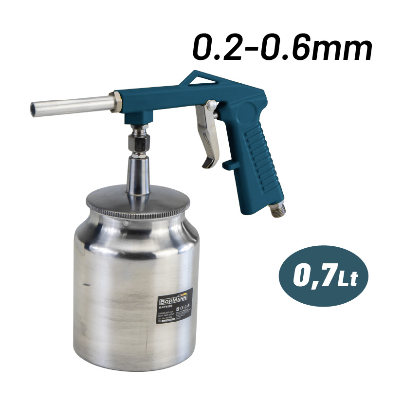 BORMANN BAT6155 Πιστόλι Αμμοβολής με Δοχείο 0.75Lt,0.2-0.6mm