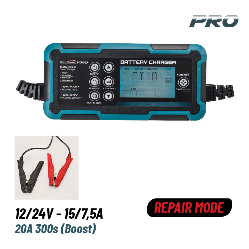 BORMANN Pro BBC4030 Φορτιστής-Συντηρητής Αυτοκινήτου 12/24V - 15A