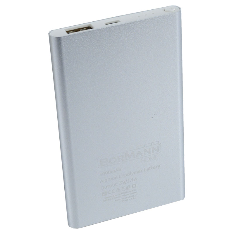 BORMANN BBC5001 PowerBank 5V,5000mAh,Ασημί