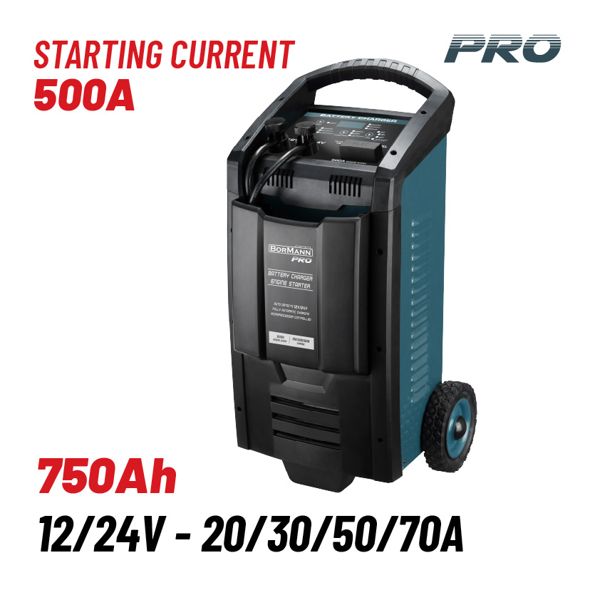 BORMANN Pro BBC7550 Φορτιστής-Συντηρητής-Εκκινητής Μπαταριών 12/24V - 500A