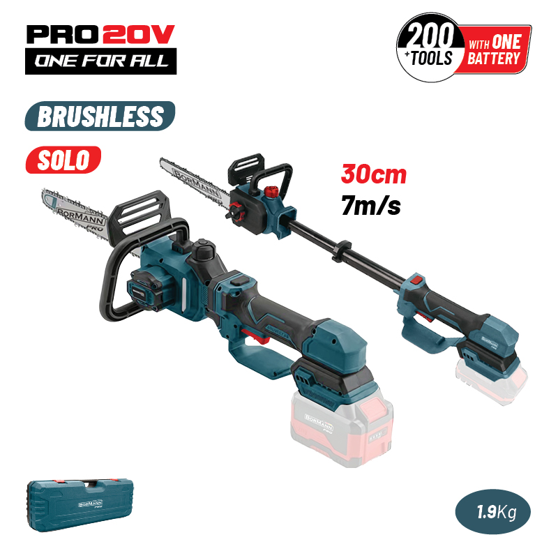 BORMANN Pro BBP3930 Κλαδευτικό Αλυσοπρίονο 20V Brushless, 0.7-1m,30cm, 1.9Kg,SOLO