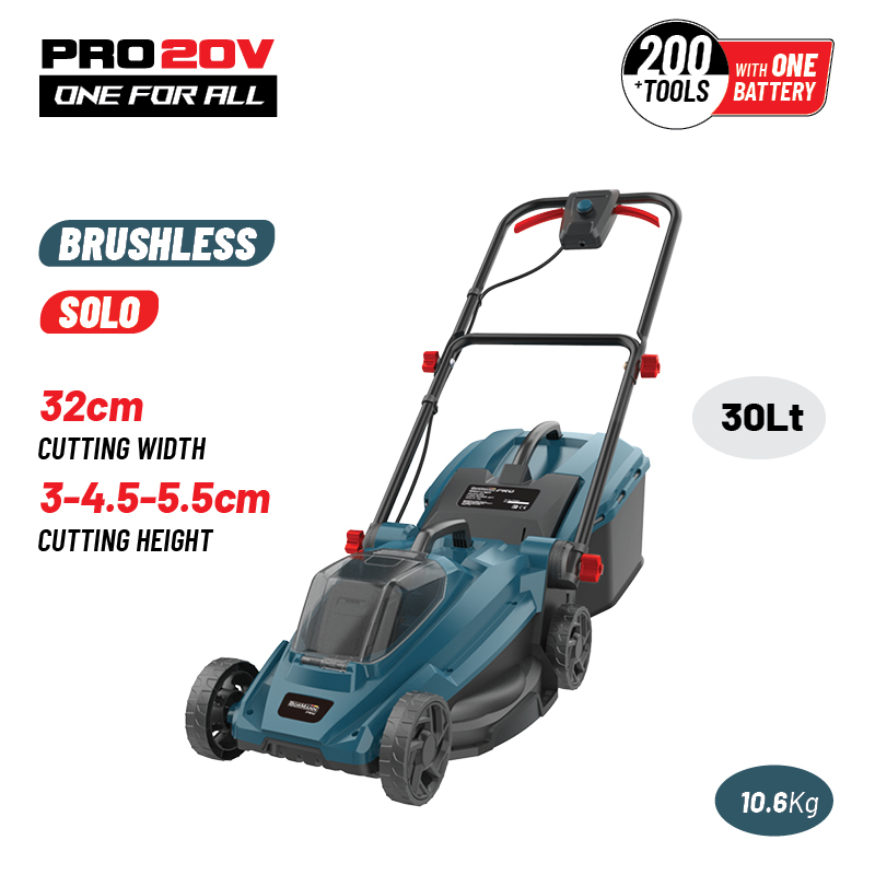 BORMANN Pro BBP4160 Μηχανή Γκαζόν Μπαταρίας Brushless, 20V, Li-Ion, Κοπή 32cm