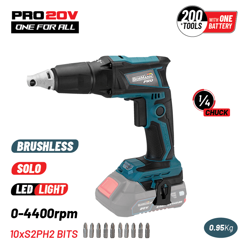 BORMANN Pro BBP5150 Κατσαβίδι Γυψοσανίδας 20V Brushless Μπαταρίας,SOLO