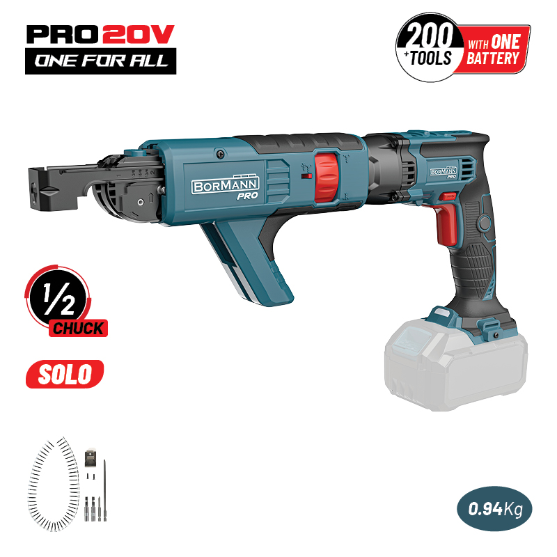 BORMANN Pro BBP5155 Κατσάβιδι Γυψοσανίδας Μπαταρίας 20V, Li-Ion, 0-4000rpm, SOLO