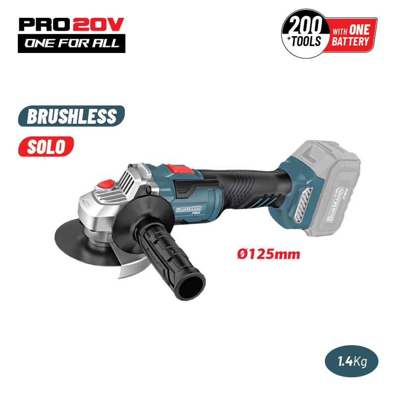 BORMANN Pro BBP5305 Γωνιακός Τροχός Brushless 20V,Li-Ion,125mm,10.000rpm,SOLO