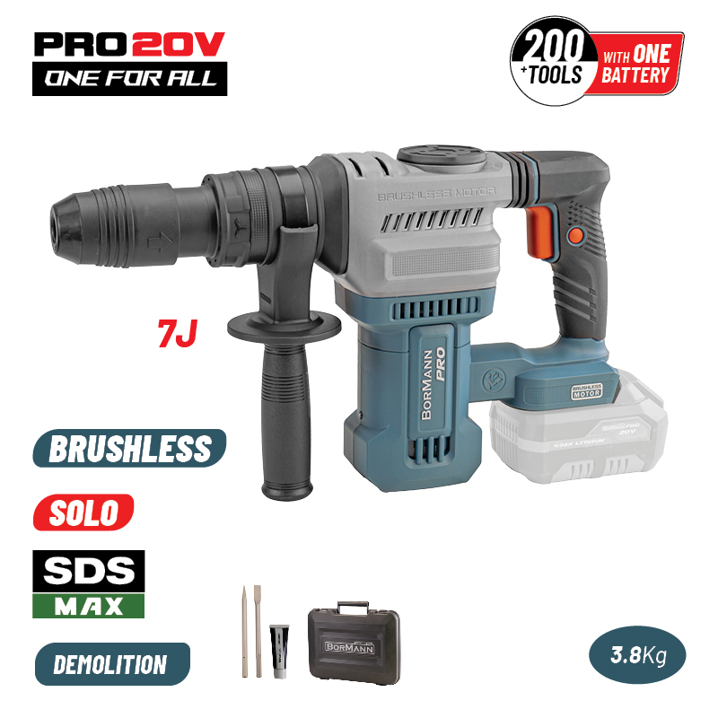 BORMANN Pro BBP5310 Κατεδαφιστικό Πιστολέτο Μπαταρίας SDS-MAX Brushless, 20V, SOLO