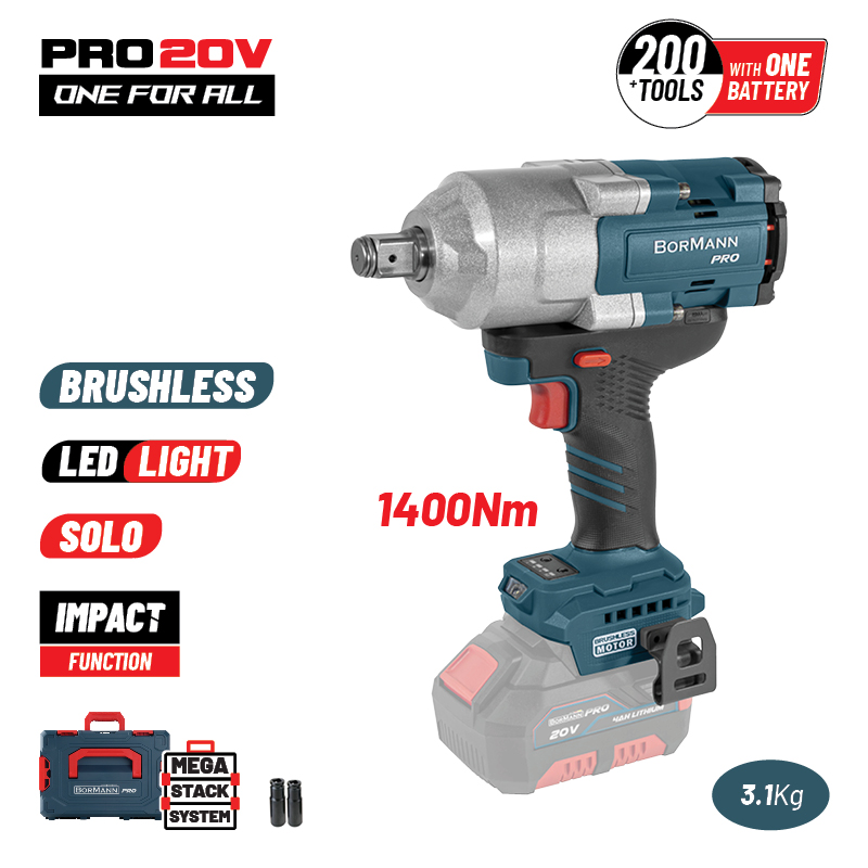 BORMANN Pro BBP5391CA Μπουλονόκλειδο Brushless Mπαταρίας 20V,Li-Ion,1400Nm,0-900/1200/1500rpm,SOLO