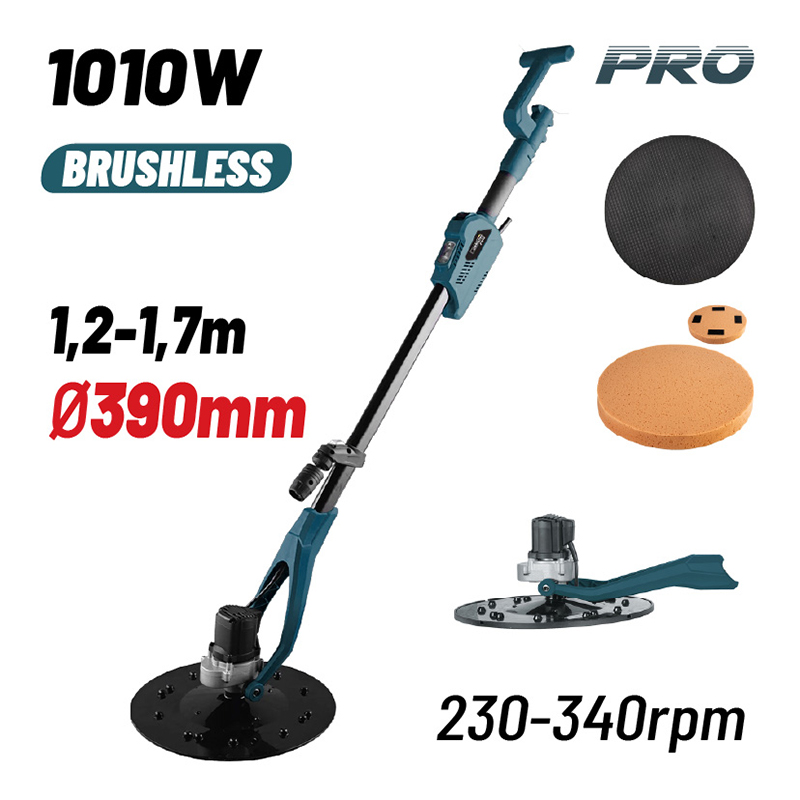 BORMANN Pro BCG1490 Λειαντήρας Σοβά με Προέκταση (Τηλεσκοπικός),1010W,Φ390mm,Ρυθμιζόμενος 230-340rpm