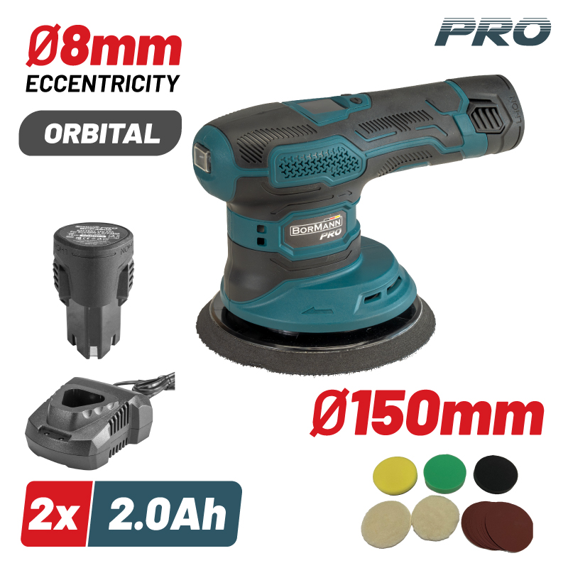BORMANN Pro BCP3800 Αλοιφαδόρος Τριβείο Έκκεντρο Μπαταρίας 12V,150mm,8mm,2000-4500Rpm,2x2Ah