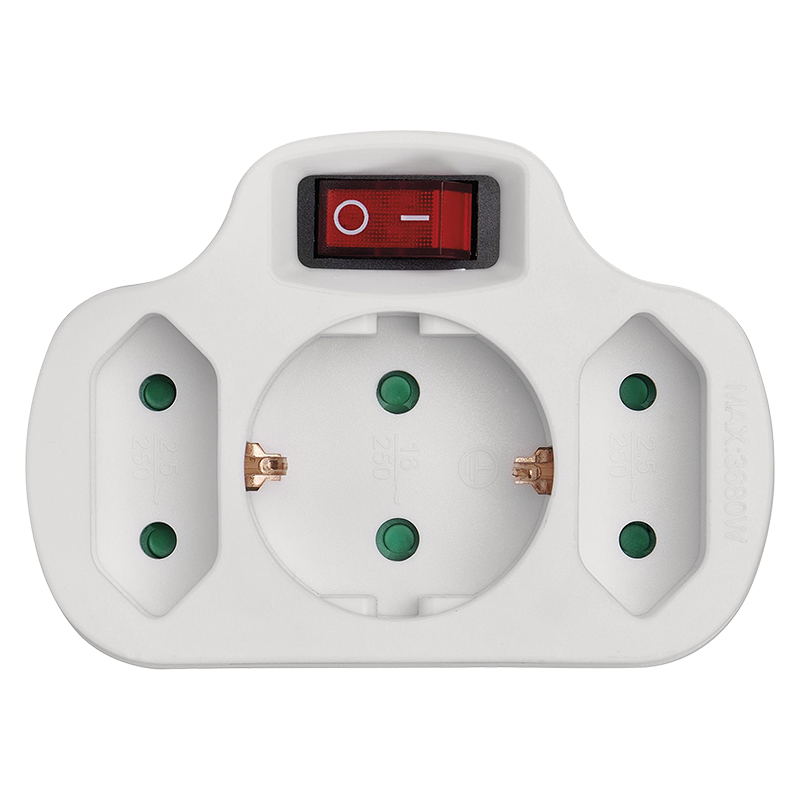 BORMANN BCR1155 Αντάπτορας Πρίζας 1 Σούκο-2 Διπολικές,με Διακόπτη