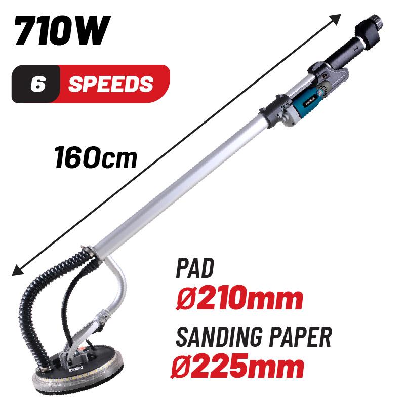 BORMANN Pro BDS7300 Τριβείο Γυψοσανίδας 710W, LED 1000-2100rpm,160cm,225mm