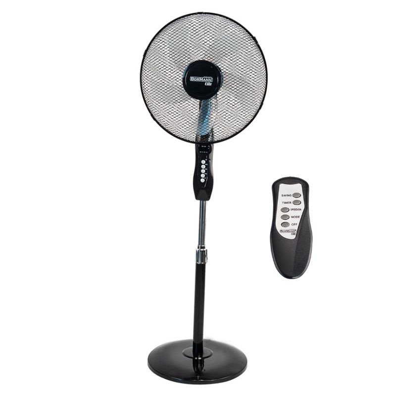 BORMANN Elite BFN6020 Ανεμιστήρας Ορθοστάτης 40CM,40W με Τηλεχειριστήριο, Μαύρο