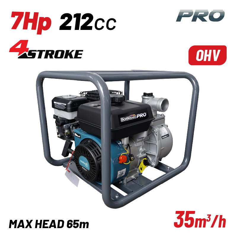 BORMANN Pro BGB1065 Αντλία Βενζινοκίνητη Πυρόσβεσης 2"Χ1.5"x1.5'',212cc,7hp,65m,35m³/h