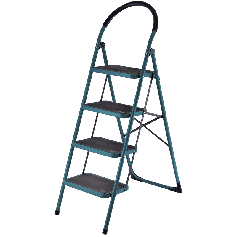 BORMANN Pro BHL6014 Σκαλοκάθισμα Μεταλλικό Heavy Duty, 4 Σκαλιά, Αντιολισθητικά με Αφρώδη Λαβή
