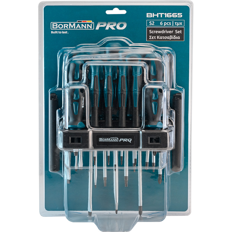 BORMANN Pro BHT1665 Σετ 20τεμ Κατσαβίδια (7xSL, 5xPH, 4xTorx & 4xPrecision),S2