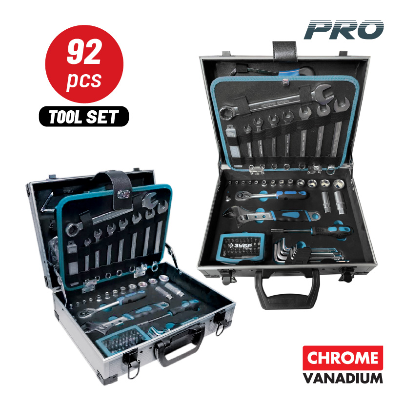 BORMANN Pro BHT5170 Εργαλεία Σετ 92τεμ. Cr-V,Βαλίτσα Αλουμινίου