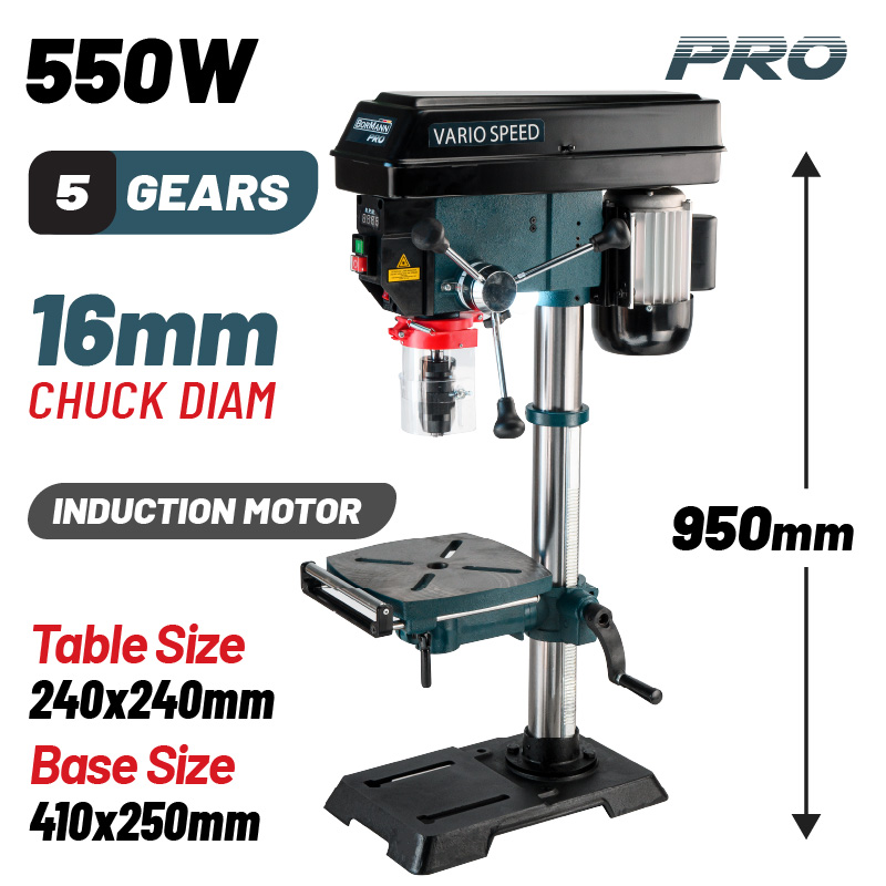 BORMANN Pro BKD1850 Κολωνάτο Δράπανο Με Λέιζερ 550W