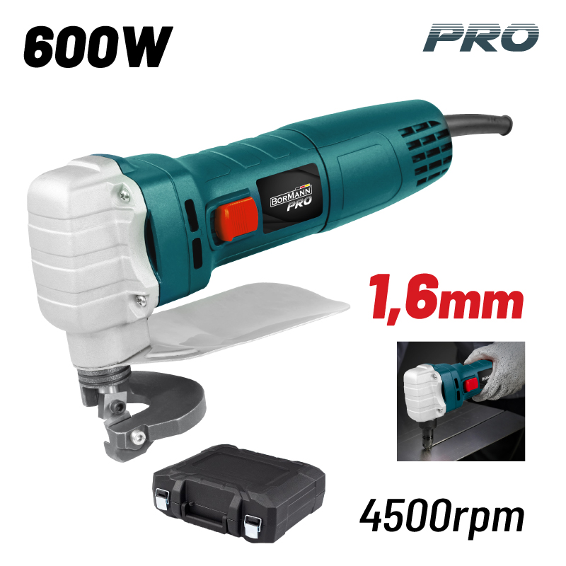 BORMANN Pro BMC5010 Ψαλίδι Λαμαρίνας 600W,Κοπή 1,6mm,Βαλίτσα