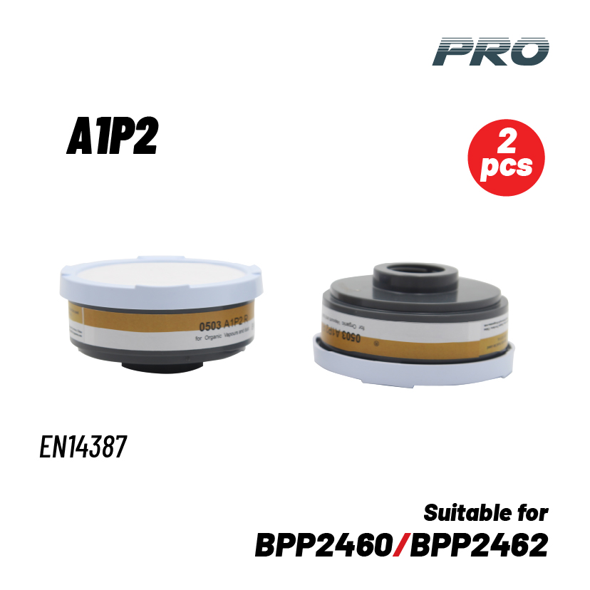 BORMANN Pro BPP2464-2 Φίλτρο Μάσκας Οργανικών Αερίων/Σκόνης Α1Ρ2 2τεμ(Κατάλληλο για ΒΡΡ2460-ΒΡΡ2462
