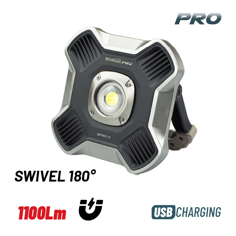 BORMANN Pro BPR6015 Προβολέας LED Επαναφορτιζόμενος 10W, 1100Lm