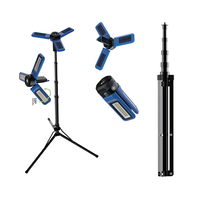 BORMANN Pro BPR6070 Φακός/Λάμπα Εργασίας Επαναφορτιζόμενος Led 1200Lm, με Ηλιακά Πάνελ