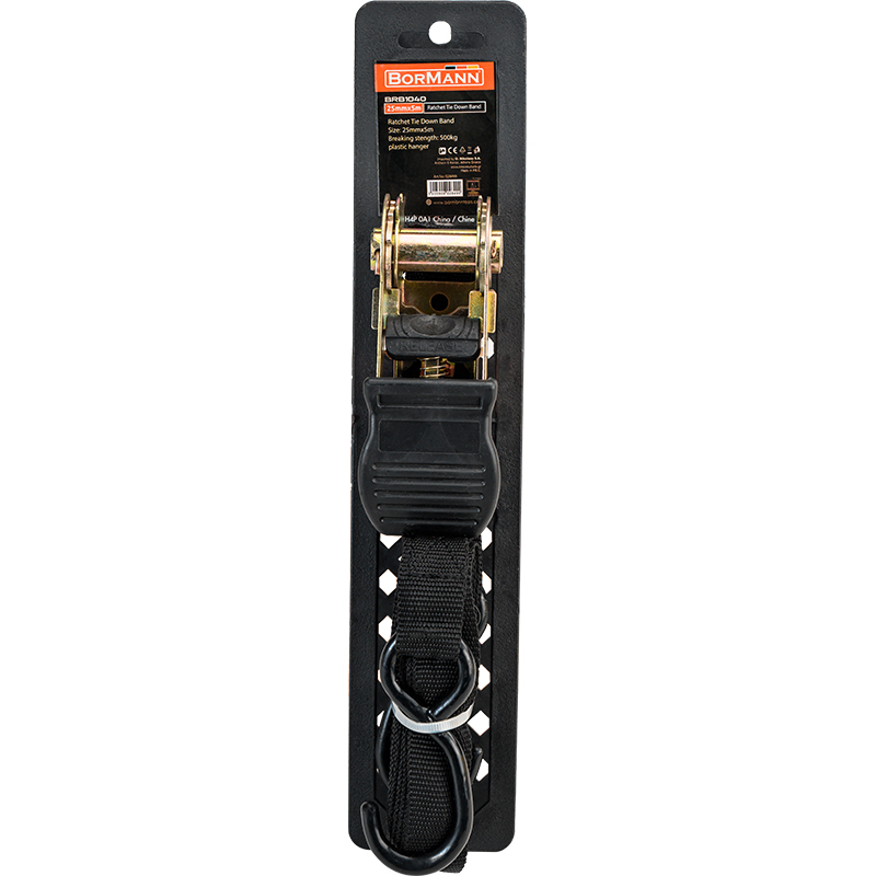 BORMANN Pro BRB1040 Ιμάντες Πρόσδεσης Καστάνιας 25mm x 5m,Αντοχή 0.5Ton