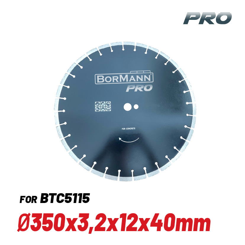 BORMANN Pro BTC5116 Δίσκος Κοπής Μπετού/Ασφάλτου Φ350x3.2x12x25,4mm