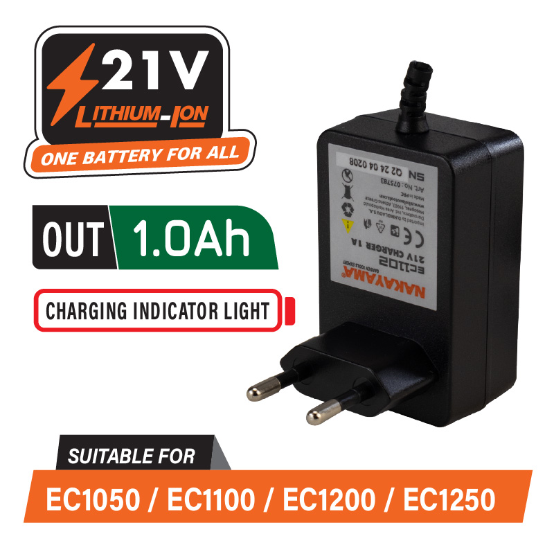 NAKAYAMA Pro EC1102 Φοριστής 21V, 1A Για EC1050, EC1100, EC1200, EC1250