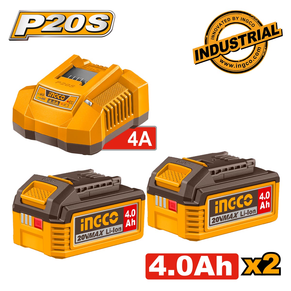 Μπαταρία 1 τεμ. 4.0Ah + Φορτιστής 4Α 1 τεμ. Σετ