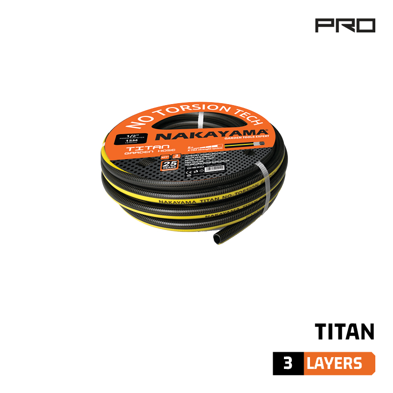 NAKAYAMA PRO GH6100 Λάστιχο Τitan 3 Επιστρώσεις 15m,1/2"