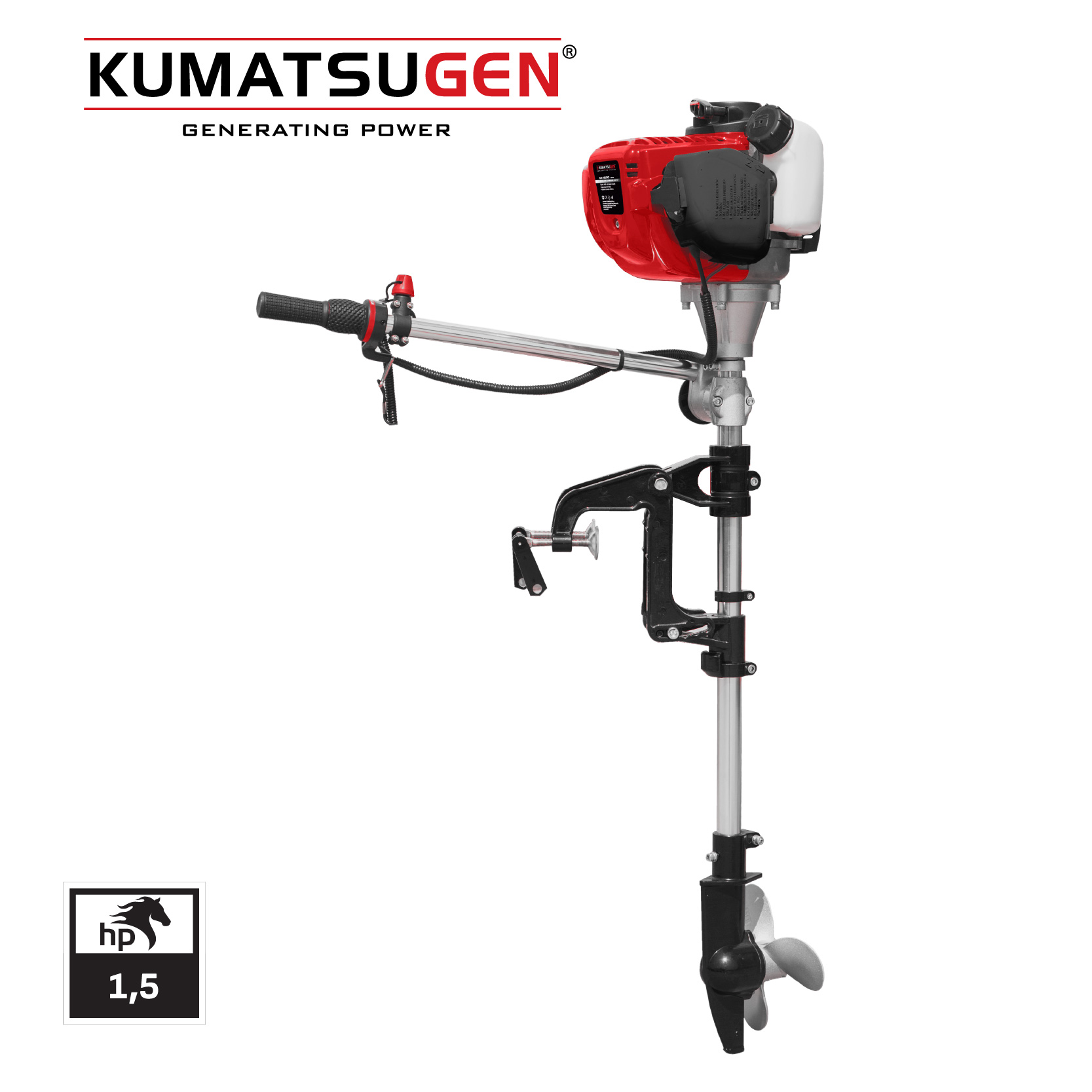 KUMATSUGEN GM1500 Εξωλέμβια Μηχανή Τετράχρονη 1,5Hp Προπέλα Φ180mm