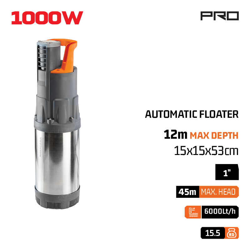 NAKAYAMA Pro NP1180 Αντλία Άρδευσης Υποβρύχια 1000W