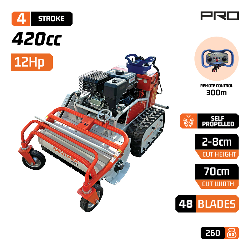NAKAYAMA Pro PB9700 Καταστροφέας Τηλεκατευθυνόμενος Βενζινοκίνητος 8.6Kw με 48 Σφυριά & Ερπύστριες