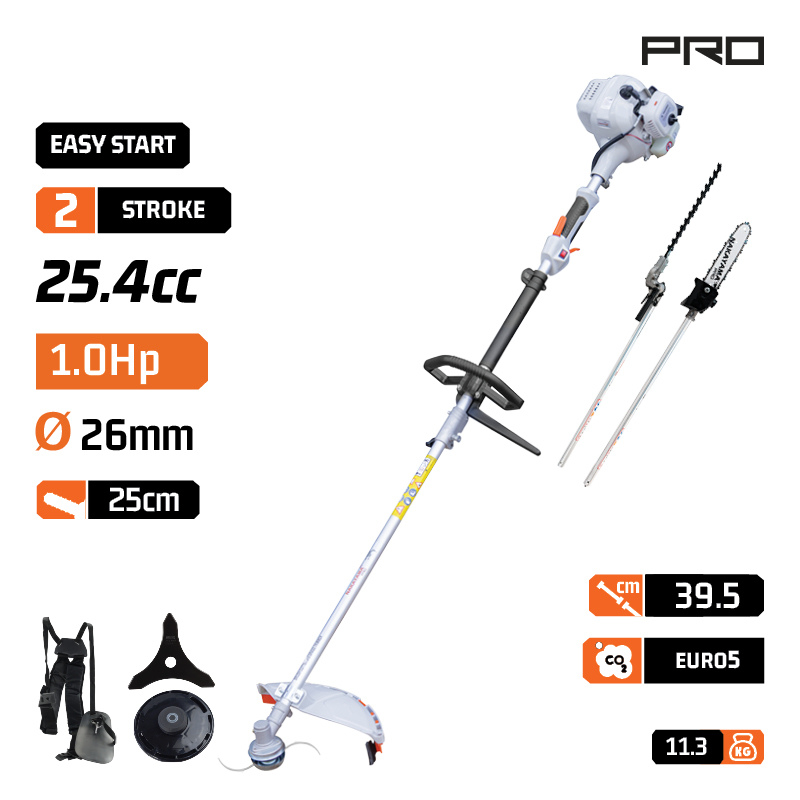 NAKAYAMA PRO  PS5105 Πολυμηχανημα Κηπου Βενζινης 1Hp, 4 Σε 1,  25,4Cc, Λαμα 25Cm,  1/4''Lp 1,1Mm 56Ο